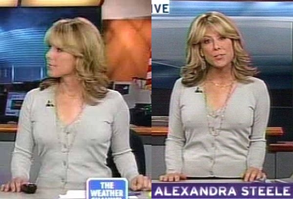 Alexandra Steele nipples; Celebrity 