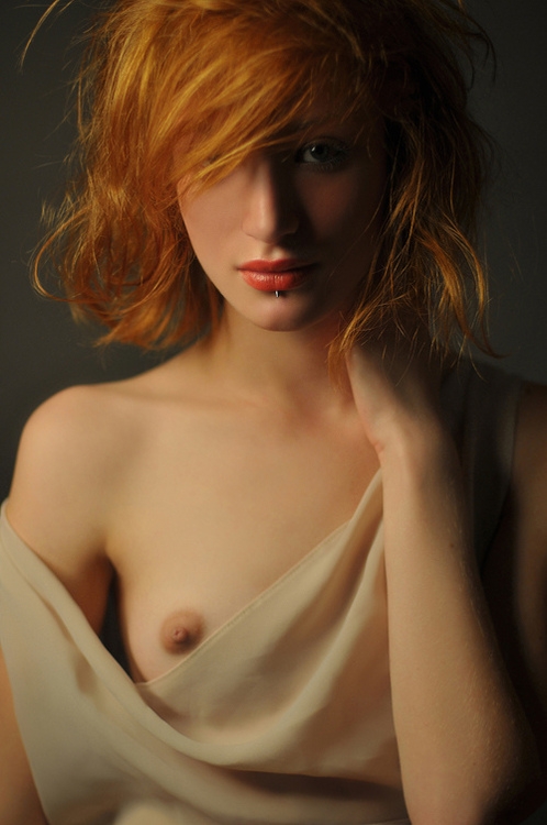Red with lip stud; Red Head 