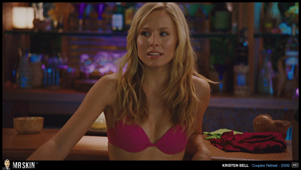 Kristen Bell in pink bra; Celebrity 