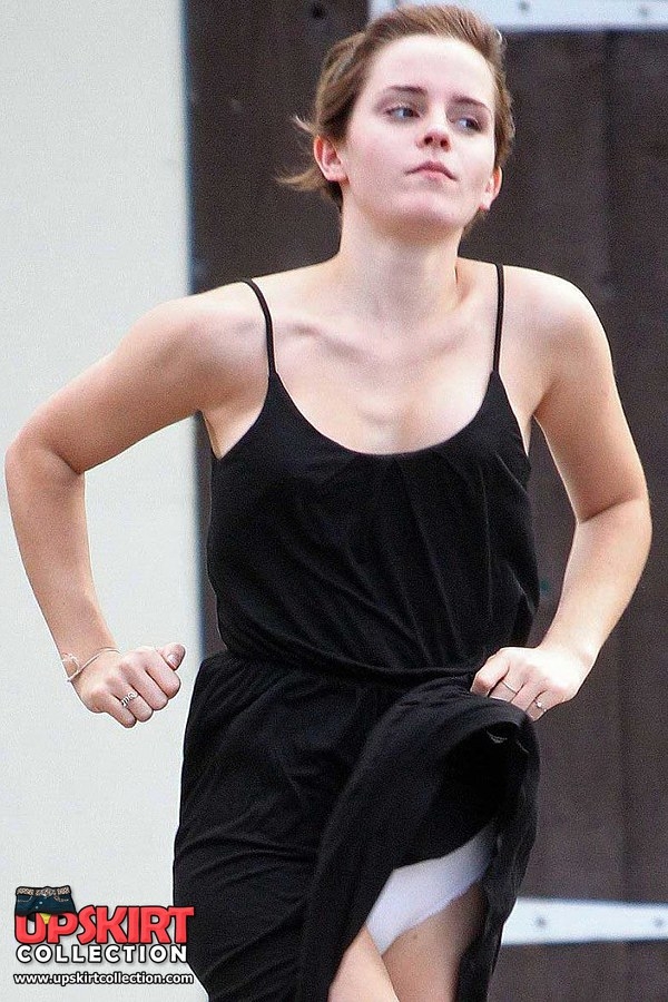 Emma Watson running upskirt; Celebrity 