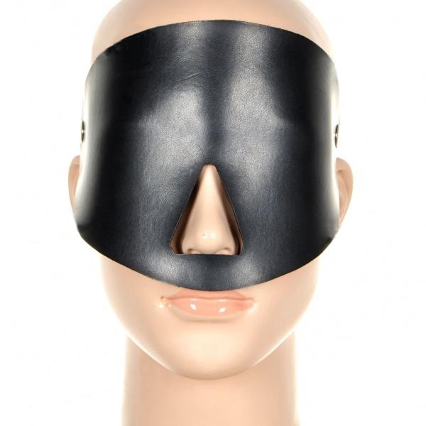 Cheap sale Intimate SM Leather Mask with Open Nose - Black online; Toys 