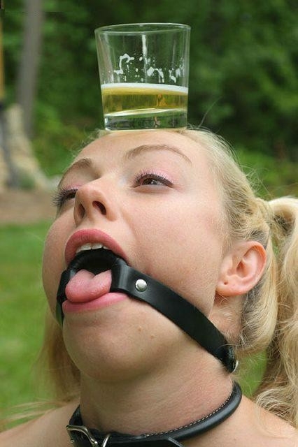 Blonde Glass Holder; Blonde Fetish 