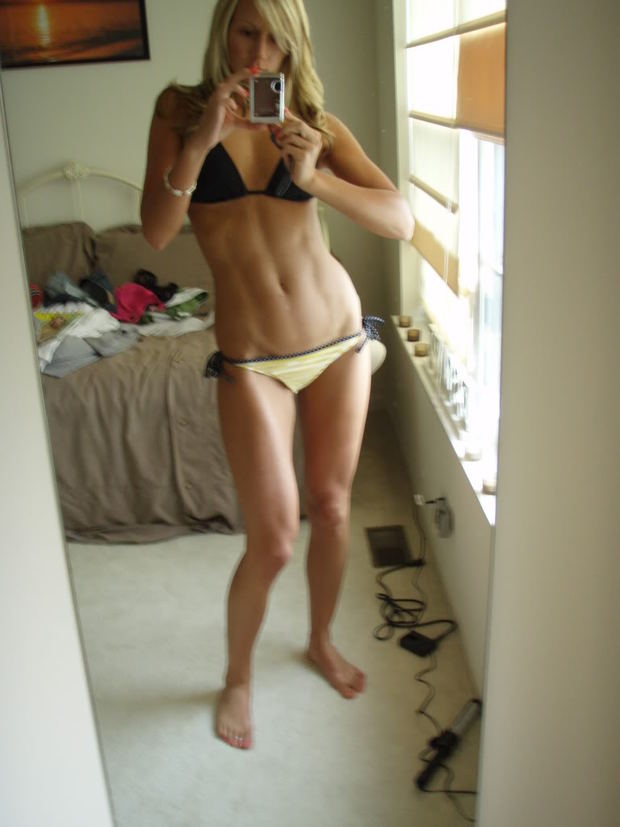 ...; Athletic Babe Blonde Selfshot 